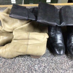 Tan & Black Boots-9 West